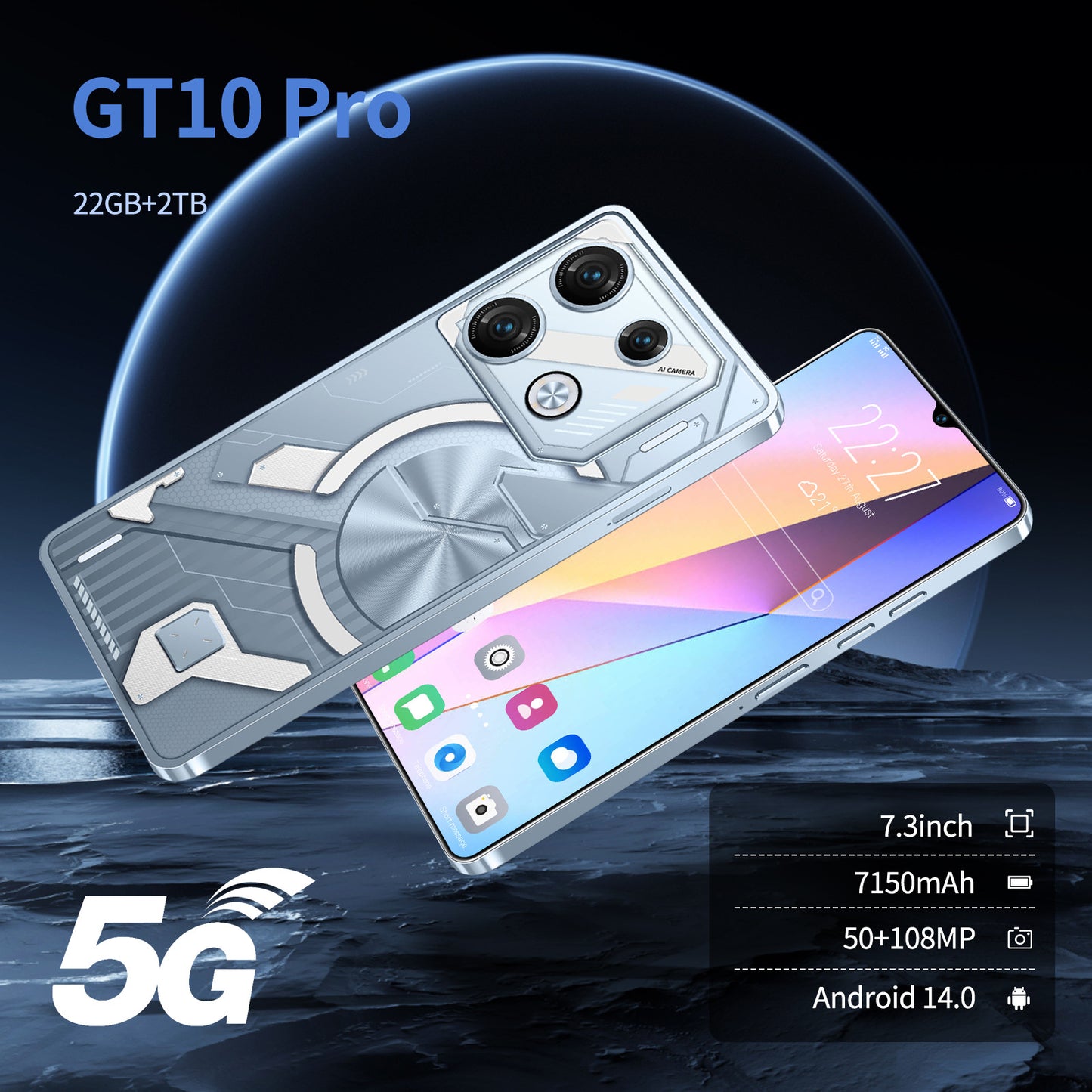 Cross-border Mobile Phone GT10 PRO All-in-one 2 16 Android Smartphone Manufacturers In Stock OZON AliExpress Generation